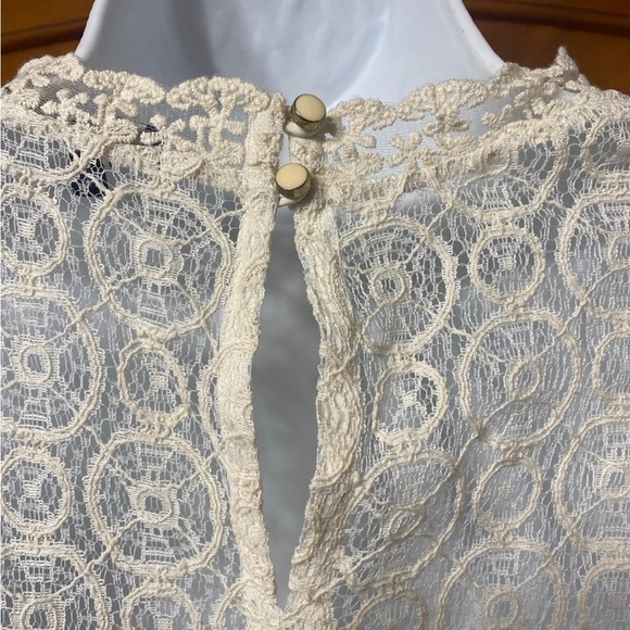 Vintage Monteau Womens Sleeveless Lace with Gold Polka Dots NWT size L - Picture 7 of 11